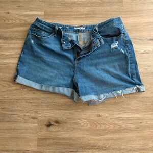 Sonoma Blue Jean Shorts with Distressed Hem
